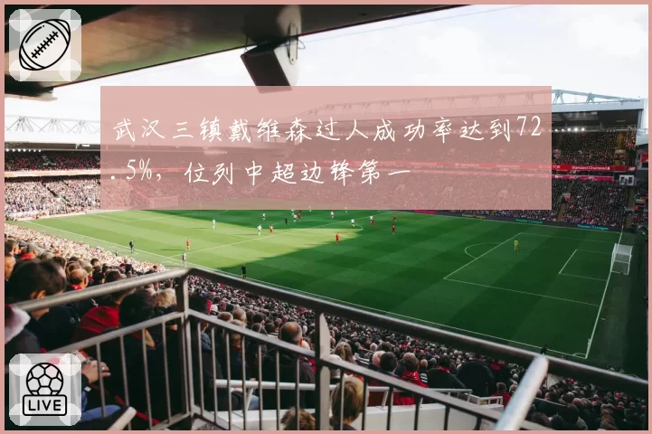 武汉三镇戴维森过人成功率达到72.5%，位列中超边锋第一